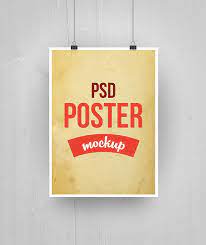 Download Paper Poster Mockup Psd Free Mockups Freedesigns