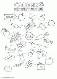 Dairy is a great option for hungry kids; Coloring Pages Healthy And Unhealthy Food Coloring Pages Printable Com