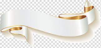 White And Brown Ribbon Illustration White Web Banner Hand Painted White Banners Transparent Background Png White Painting Transparent Background Hand Painted