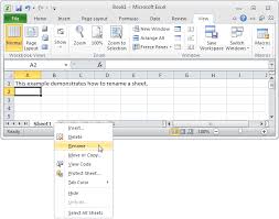 Microsoft's spreadsheet program also happens to be excel allows users to perform simple calculations such. Ms Excel 2010 Rename A Sheet