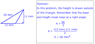 A ² + b ² = c ². Area Of Triangles Using Base And Height