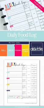 printable daily food log is a great way to keep track of