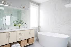 Contemporary Grey Cream Bathroom Design Ideas