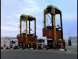 Image result for Shipping container crane vehicle dock