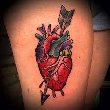 The single arrow tattoo design has a variety of meanings. 75 Unique Arrow Tattoos Meanings 2021 Guide Arrow Tattoos Heart Tattoo Traditional Heart Tattoos