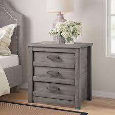 Save to favorites keane wenge solid wood charging nightstand. Three Posts Romney 3 Drawer Nightstand Reviews Wayfair