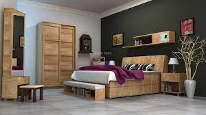 This bedroom set features pieces made of 100% solid pine wood from southern brazil that can last for years. Complete Bedroom Furniture In Wooden Look Feel By To Order