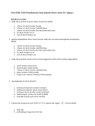 Soal uas kelistrikan otomotif smk dan kunci jawaban. Soal Smk Tsm Pemeliharaan Sasis Sepeda Motor Pdf