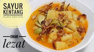 Udang yang masih berkulit akan lebih lezat untuk sajian ini karena akan membuat bumbu/sambalnya lebih melekat. Resep Sayur Kentang Pete Kuah Santan Super Lezat Cocok Untuk Hidangan Acara Hajatan Youtube