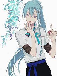 See more ideas about anime, anime long hair, anime guys. Long Blue Hair Anime Guy Novocom Top