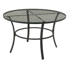Cole Grey Metal Round Outdoor Bistro Table Patio Dining Table Round Outdoor Table Outdoor Tables