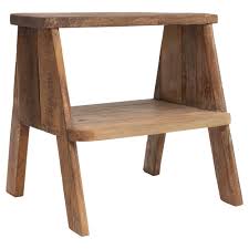 It's served a purpose as something reclaimed wood is used for tables, picture frames, furniture, signs or stools like this one. Reclaimed Wood Step Stool Relish Decor