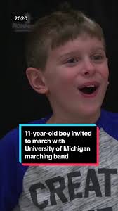 After attending his first #UniversityofMichigan football game, 9-year-old  Henry Boyer knew he wanted to join the marching band one day. Now the band  is encouring him to follow his dreams. ...