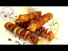 Wurzige Spiralkartoffeln Tornado Kartoffeln Heissluftfritteuse Airfryer Rezept Y Heissluftfriteuse Rezepte Heissluftfritteuse Rezepte Airfryer Rezepte
