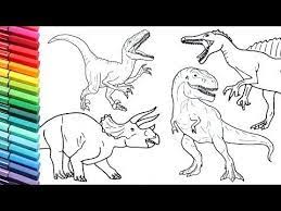 Drawing And Coloring Dinosaur Collection 2 How To Draw And Color Jurassic World Dinosaurs Youtube Jurassic World Jurassic World Dinosaurs Drawings