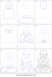 How To Draw A Child Buddha Printable Drawing Sheet By Drawingtutorials101 Com Buddha Drawing Buddha Art Drawing Buddha Art