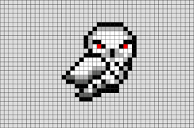 Des aimants harry potter en perles hama décoration Harry Potter Hedwig Pixel Art Pixel Art Pixel Art Pattern Pixel Art Templates