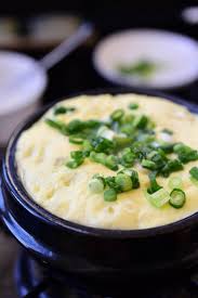 Gyeranjjim Korean Steamed Eggs Korean Bapsang Recipe In 2020 Korean Side Dishes Korean Steamed Egg Korean Food