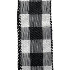 Black And White Buffalo Plaid Ribbon 1 5 Black White Buffalo Check Ribbon Buffalo Check Black White Green Fabric