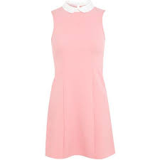 Miss Selfridge Petites Peter Pan Shift Dress Shift Dress Pink And Red Dress Clothes Design