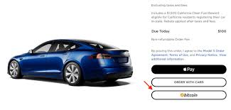 The company also said it would start accepting bitcoin as a payment method for its products. Tesla Launches Bitcoin Payments For Vehicle Orders In Us Other Territories To Follow