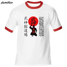 Us 13 29 30 Off Fashion Men Raglan Sleeve Cotton T Shirt New Bujinkan Dojo Budo Taijutsu Ninjutsu Japanese Kanji 9 School T Shirt Tees Tops In