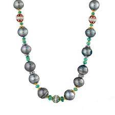 The Verdura Jewelry Collection Fine Jewelry Black Pearl Jewelry Beaded Necklace Tahitian Pearls