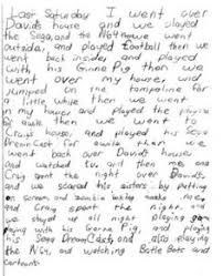 Grade 4 Narrative Writing Sample Narrative Writing Student Writing Samples Empowering Writers
