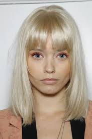 Celebrity Hairstylist Franck Izquierdo Inspiration Platinum Blonde Hair 100 Human Hair Wigs Blonde Hair With Bangs