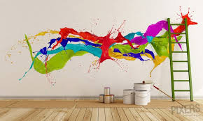 Color Splash Inspiracja Fototapeta Galeria Wnetrz Pixers Pl Wall Painting Mural Mural Wall Art