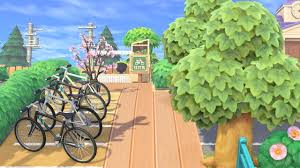 If you want to swim in animal crossing: Little Bike Rental Place At My Entrance Animalcrossing