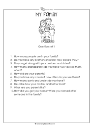 20 Questions Speaking Challenge My Family Children English Unite This Or That Questions My Family Worksheet Teaching Opinion Writing