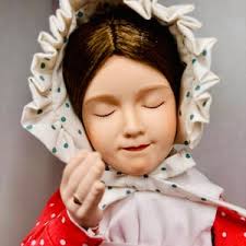 Peggy Bloom 1984 Porcelain Doll Number 117 Ball Joint Knees 17 Inch Bonnet  Shoes