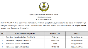 Pegawai hal ehwal islam s41 2. Jawatan Kosong Di Suruhanjaya Perkhidmatan Awam Negeri Perak Tarikh Tutup 14 Februari 2020 Jawatan Kosong Kerajaan 2020 Terkini