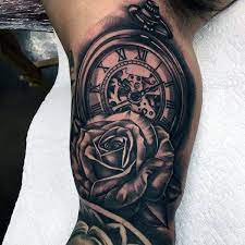 Top 103 Pocket Watch Tattoo Ideas 2021 Inspiration Guide Rose Tattoos For Men Watch Tattoos Pocket Watch Tattoo Design