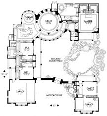 Luxury Mediterranean Style House Plan 1250 Pool House Plans Courtyard House Plans Mediterranean Style House Plans