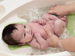 In the beginning, a sponge bath with a warm, damp washcloth is all your newborn needs. Tips For Safe Bathing Babycenter