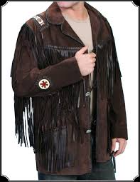 This western style hand laced bead trim coat features leather fringe trim on front and back yokes, leather fringe trim our fine leather collections are manufactured utilizing the finest leathers available. Old West Inspired Mens Fringed Jacket