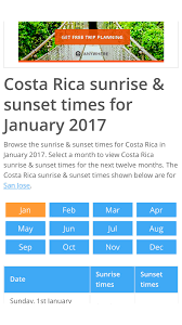 Weather In Costa Rica In January 2017 Trip Planning Costa Rica Free Travel