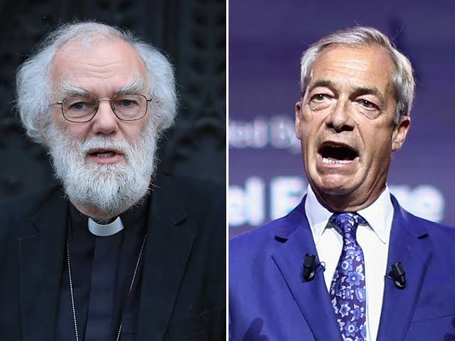 Former Archbishop of Canterbury accuses Nigel Farage of using Christianity  to channel anti-Muslim feeling | The Independent