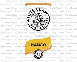 Unofficial Mango White Claw Waterslide Design Svg White Claw Cans Clipart Vector Can Clipart White Claw Hard Seltzer Clip Art