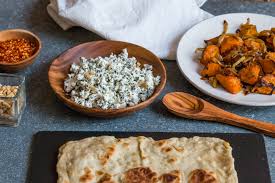 To the mixing bowl, add the remaining olive oil, garlic, shallot, lemon zest, lemon juice, mint, cucumber and feta. Ras El Hanout Sweet Potato Feta Mint And Preserved Lemon Msemen Wrap My Moroccan Food