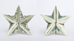 This star can be put on the table or decorate your christmas tree. Money Star Origami Dollar Tutorial Diy Christmas Decoration Idea Youtube