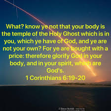 Know Ye Not That Your Body Is The Temple Godisgood Godisgoodallthetime Greatisthelord Instagram Praisethelord Pastorglen412 Gatheringplacecogic Bought With A Price Holy Ghost Praise The Lords