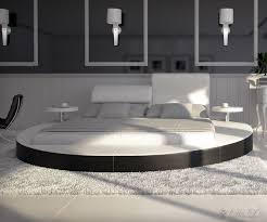 Rundbett Ranya 180x200cm Weiss Schwarz Polsterbett 180cm 6275 Luxusschlafzimmer Runde Betten Bett Ideen