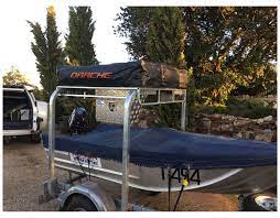 Boat Trailer With Roof Top Tent Boat Trailer With Roof Top Tent In 2021 Roof Top Tent Boat Trailer Kayak Trailer