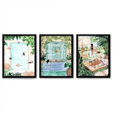 Newsletter signup · price match guarantees · free shipping available Americanflat Modern Bohemian Beach Day By Sabina Fenn Triptych Wall Art Set Of 3 Framed Prints Target