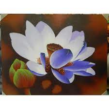 Lukisan Objek Motif Bunga Teratai Tinggi 40cm X Lebar 90cm Bahan Canvas Sangat Cocok Digunakan Sebagai Pajangan Di Ruang Ta Lukisan Bunga Teratai Teratai