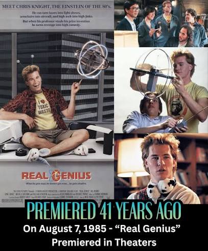 Real Genius' (1985) is one of those unforgettable '80s gems that perfectly  blended sharp comedy, college chaos, & heart. With a young Val Kilmer  stealing every scene, it reminded us that being