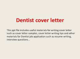 Dentist Cover Letter